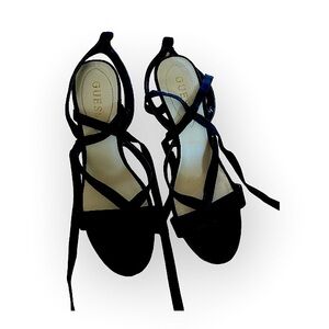 Guess Platform Wedge Lace-Up Sandals